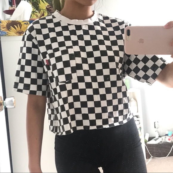 Supreme checkered reworked tshirt - Picture 1 of 3